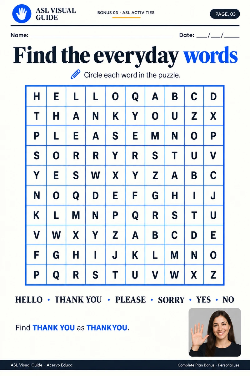 ASL word-search activity