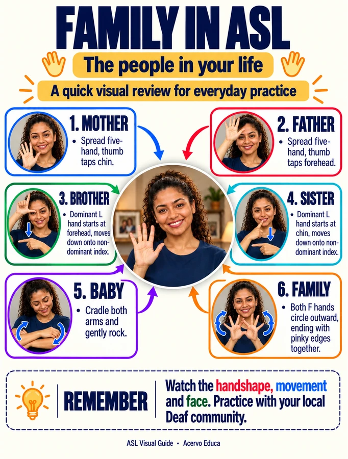 Family in ASL mind map